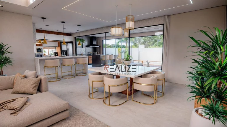 Imagem Sobrado moderno com 4 dormitórios e escritório à venda, 303 m² por R$ 3.300.000 - Condomínio Alto Padrão - Indaiatuba/SP