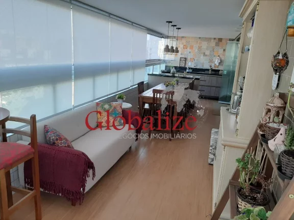 Imagem Lindo apartamento mobiliado com planejados 3 dormitórios sendo 2 suítes localizado no bairro do Campo Grande em Santos (SP) por R$.1.950.000,00