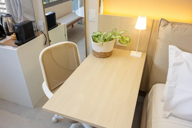 Imagem Apartamento 29M², 1Q, 1 Banheiro, Churrasqueira, Piscina, Piscina no Rooftop, Salão de Jogos, Terraço, Lounge, Deck Molhado, Split, Lounge, Lavanderia