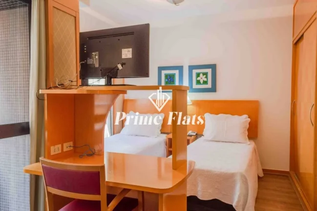 Imagem Flat disponível para locação no Quality Paulista, com 29m², 1 dormitório e 1 vaga