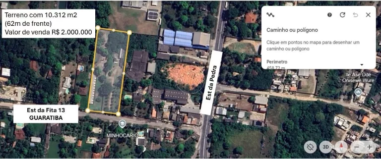 Imagem TERRENO plano com 10.312m² em GUARATIBA - Rio de Janeiro, RJ
