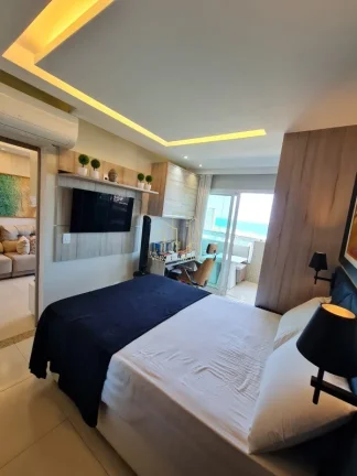 Imagem Aluguel | Apartamento 1/4 Vista Mar em Patamares | Porteira Fechada | Decorado e Projetado