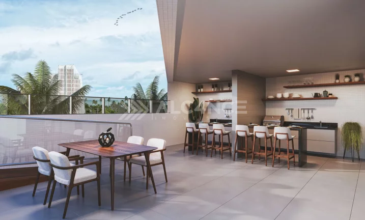 Imagem Apto - 3 Quartos - 1 Suíte - 77 m² - Ponta de Campina, Cabedelo/PB