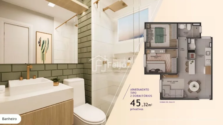 Imagem Apartamentos novos 2 e 3 dormitórios - Próximo a orla de Ipanema - Guarujá