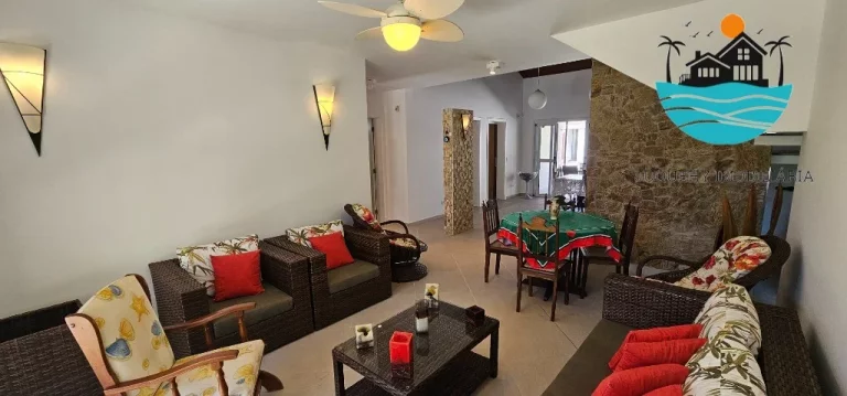 Imagem Casa lado nobre - Praia de Juquehy, 300 metros da praia, piscina, churrasqueira, 4 suítes, acomoda 8 pessoas | Juquehy Imobiliária