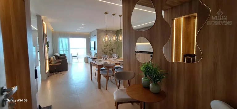 Imagem Apartamento 3 dormitórios sendo 1 suíte + lavabo frente mar em Mongaguá