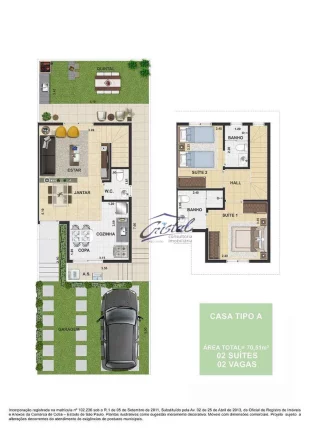 Imagem Casa com 2 quartos à venda, 70 m² - Granja Viana - Jardim Pioneira - Cotia/SP