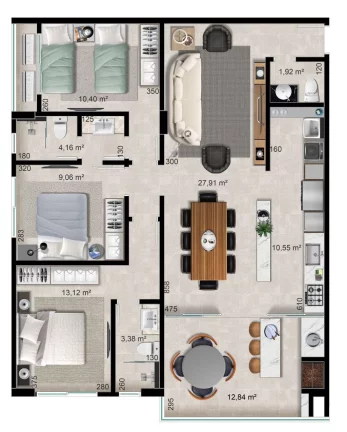 Imagem Lumina - Apartamento à venda no bairro Bombas - Bombinhas/SC