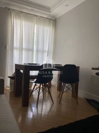 Imagem Apartamento 62m², Varanda, andar intermediário, Planejados, forno, fogão, geladeira, 1 vaga fixa e coberta no Parque São Vicente, Mauá-SP