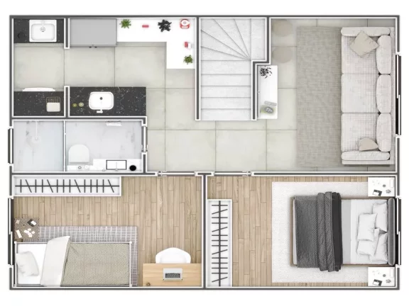Imagem Casa com 2 dorms, Guilhermina, Praia Grande - R$ 315 mil, Cod: 1786