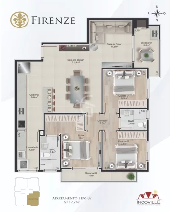 Imagem EDIFÍCIO RESIDENZIALE FIRENZE - Alto Padrão no Costa e Silva
