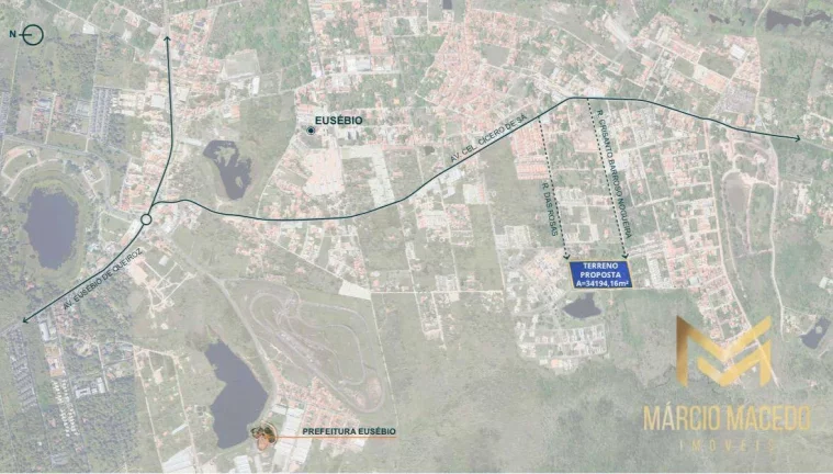 Imagem Terreno à venda, 34194 m² por R$ 9.500.000,00 - Urucunema - Eusébio/CE