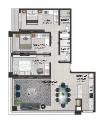 Imagem Apartamento à venda em Torres, Centro, com 2 quartos, 77,94m²