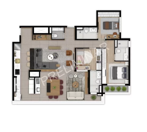 Imagem Condomínio Mérit Santa Cruz, comprar apartamento com 3 quartos em Ipiranga São Paulo SP