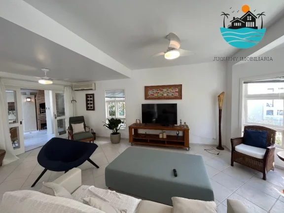 Imagem Alugar Casa anual em Juquehy em Condomínio Fechado - com 4 dormitórios, 2 suíte, 100m da praia - Acomodação máx. 10 pessoas | Juquehy Imobiliária