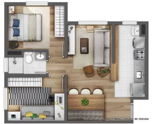 Imagem Apartamento com planejados de ótimo padrão