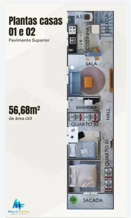 Imagem CASA COM 56.68 m² - VILA ANTARTICA - PRAIA GRANDE SP