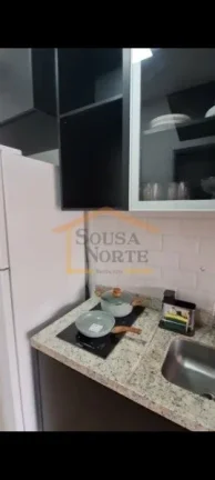 Imagem Apartamento com 25m², dispõe de 1 dormitório, 1 banheiro, sacada, cozinha integrada, mobiliado. 
...