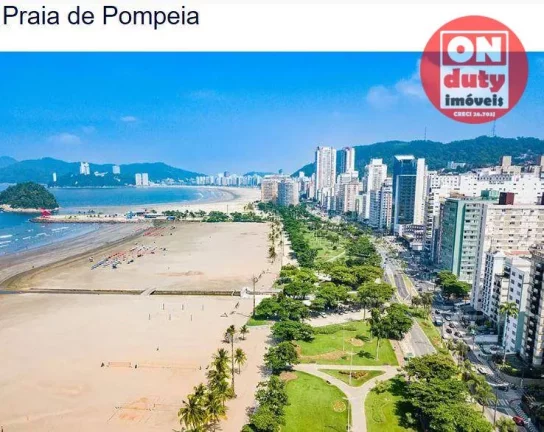 Imagem Apartamento com 2 dormitórios à venda, 100 m² - Pompéia - Santos/SP