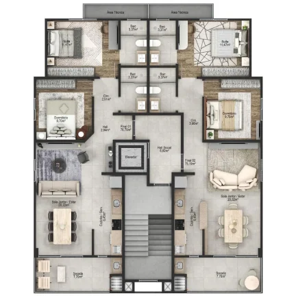 Imagem Apartamento com 1 suíte mais 1 dormitório em Gravatá - Navegantes a venda com a Adriano Carpes Imóveis