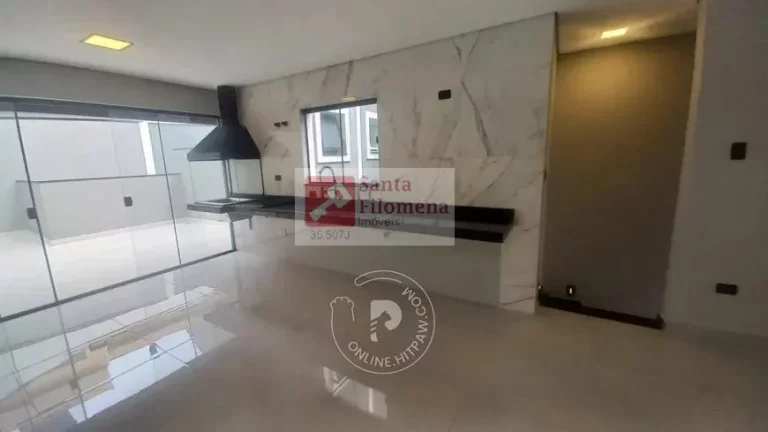 Imagem Sobrado para Venda em Santo André, Vila Lucinda, 3 dormitórios, 3 suítes, 4 banheiros, 4 vagas