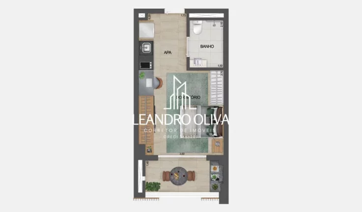 Imagem Exalt Ibirapuera By EZ - Studio Inteligente de 32,80m² | Design, Estilo e Conectividade na Vila Clementino