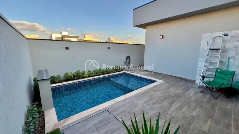 Imagem Localizada no condomínio Santorini, um dos mais desejados de Paulínia/SP, esta casa oferece o equi...