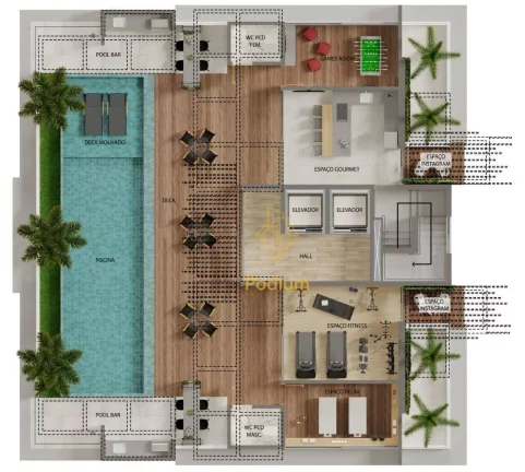 Imagem Apartamentos com varanda / sacada gourmet a 300m da praia do Bessa no Jardim Oceania - AP1176