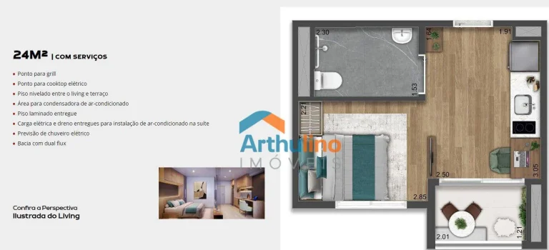 Imagem Apartamento com 2 dormitórios à venda, 40 m² por R$ 336.150,00 - Vila Guilhermina - São Paulo/SP
