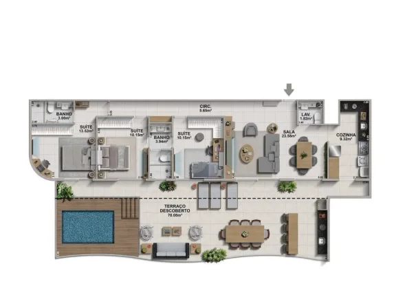Imagem APARTAMENTO RESIDENCIAL em Rio de Janeiro - RJ, Recreio dos Bandeirantes