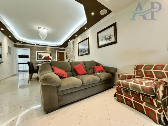 Imagem Apartamento em Praia Grande Frente Mar com 3 Dormitórios