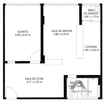 Imagem Apartamento para vender e alugar com 1 quarto, 54m²