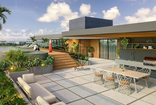Imagem Flats studio com varanda / sacada a aproximadamente 330m da praia de Manaíra - FL0511
