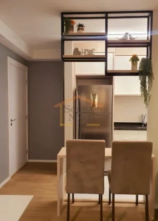 Imagem Apartamento 2 dormitórios, sendo 1 suite, banheiro, sacada envidraçada, totalmente mobiliado e dec...