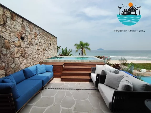 Imagem Pé na Areia com Vista ao mar - A Venda ou Locação de Temporada - Juquehy com 4 suítes, lado direito, máx. 12 pessoas | Juquehy Imobiliária