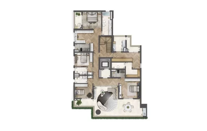 Imagem Luxuoso apartamento de 4 quartos na Chácara Klabin, São Paulo-SP 4 suítes, 3 vagas de garagem e 246,00 m² de área CONDOMÍNIO SOLEIL BY BOCA DO LOBO