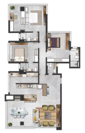 Imagem Apartamento à venda em Torres, Predial, com 3 quartos, 110,6m²