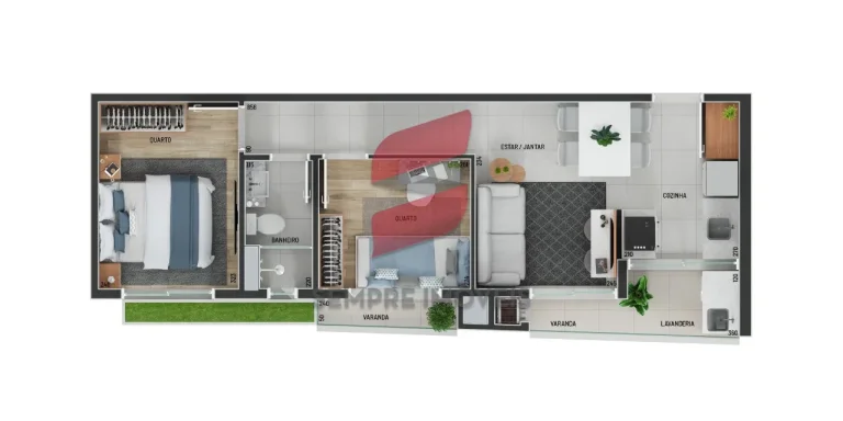 Imagem APARTAMENTO com 2 dormitórios à venda por R$ 423.341,64 no bairro Capão Raso - CURITIBA / PR
