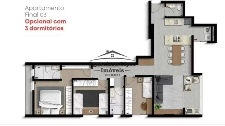 Imagem Apartamento à venda no bairro Residencial Village Santana - Guaratinguetá/SP