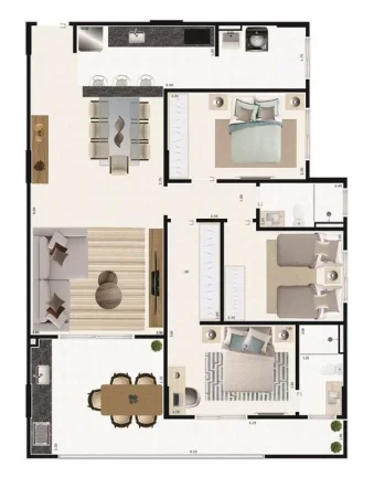 Imagem APARTAMENTO COM 77.3 m² - CENTRO - MONGAGUA SP