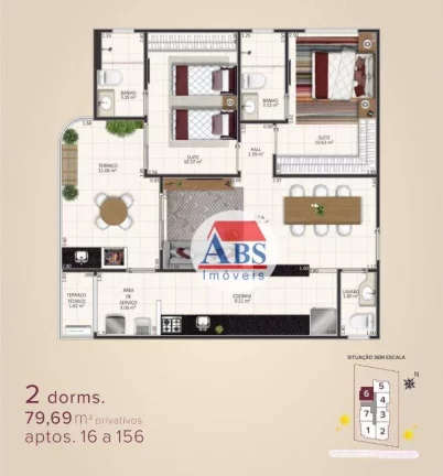 Imagem Apartamento com 2 dormitórios à venda, 80 m² por R$ 399.000,00 - Aviação - Praia Grande/SP
