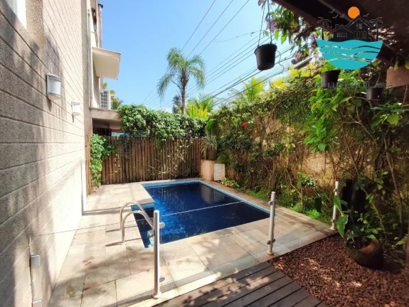 Imagem Casa Aluguel Temporada Juquehy, 80 metros da praia, piscina, churrasqueira, 4 suítes, acomoda 10 pessoas | Juquehy Imobiliária
