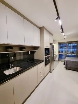 Imagem Apartamento 24M², 1Q, 1 Banheiro, Academia, Churrasqueira, Espaço Gourmet, Coworking, Coliving, Lavanderia Coletiva, Rooftop, Fechadura Eletrônica.