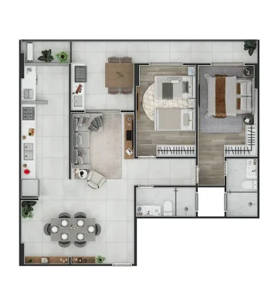 Imagem APARTAMENTO COM 87.23 m² - AVIAÇÃO - PRAIA GRANDE SP