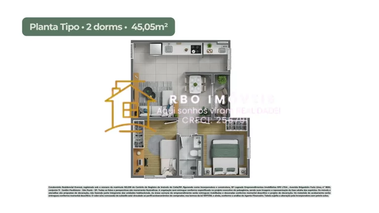 Imagem Residencial Rafael Cotia (Roselândia), Apartamentos Lançamento 2 e 3 Dormitórios
