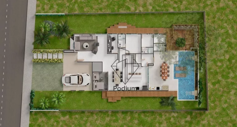Imagem Casa com sobrado de alto padrão no Condomínio fechado Alamoana - CA0162
