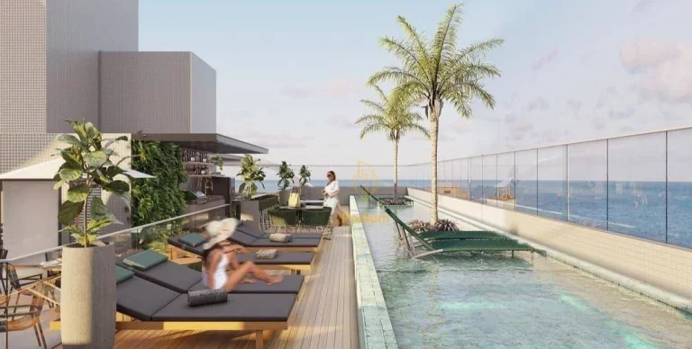 Imagem Flats com varanda/sacada a 180m da praia de Intermares - FL0248