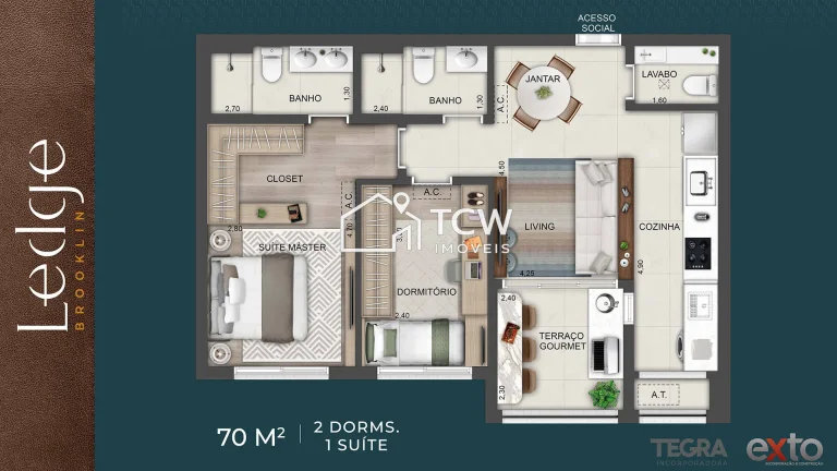 Imagem Apartamento à venda no bairro Brooklin - São Paulo/SP, Zona Sul