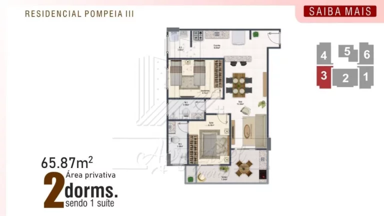 Imagem Apartamento na Planta para Venda em Praia Grande, Ocian, 2 dormitórios, 1 suíte, 1 banheiro, 1 vaga