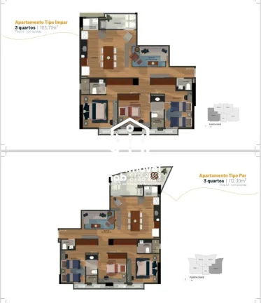 Imagem The View Águas Claras 3 Quartos 1 Suíte 1 Vaga 103m² Varanda